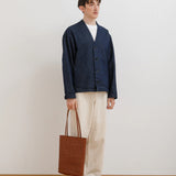 Woven Tote Bag - Saddle