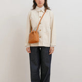 Woven Bucket Bag - Saddle