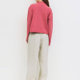 Elisa Cardigan - Red / Beige