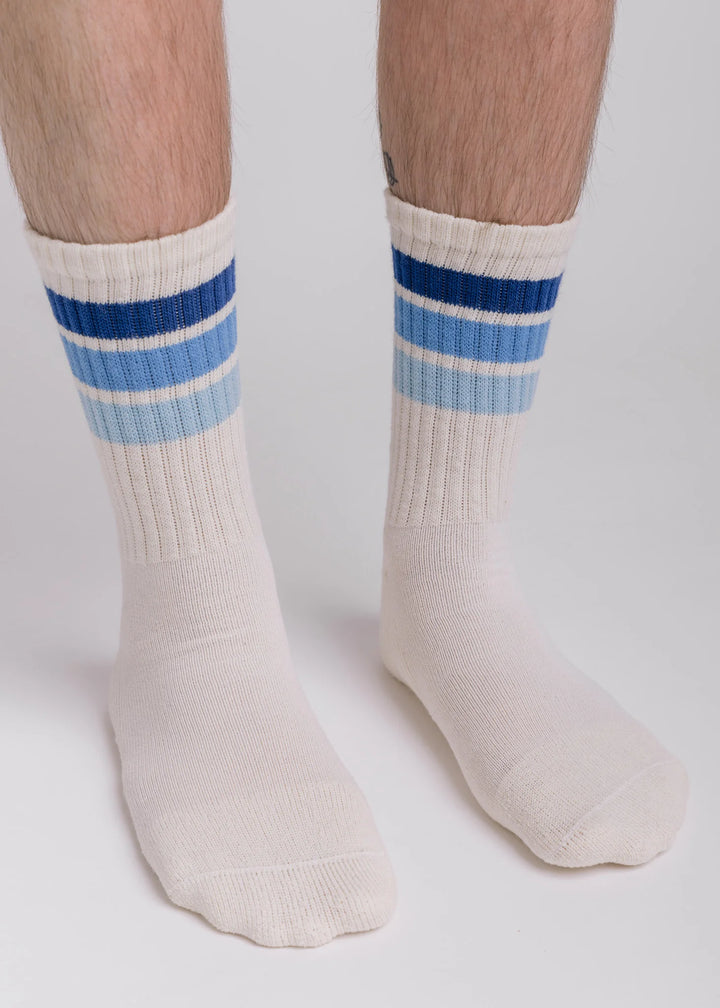 Birthday Retro Crew Socks - Blue