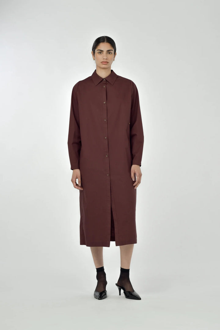 Maude Shirt Dress - Truffle