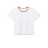 Billie Tee - White / Mocha