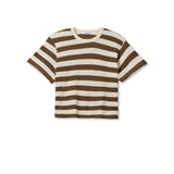 Lainey Tee - Mocha / Natural Stripe