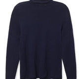Nova Cashmere Roll Neck Sweater - Navy