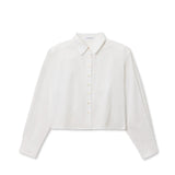 Naomi Poplin Button Down - White