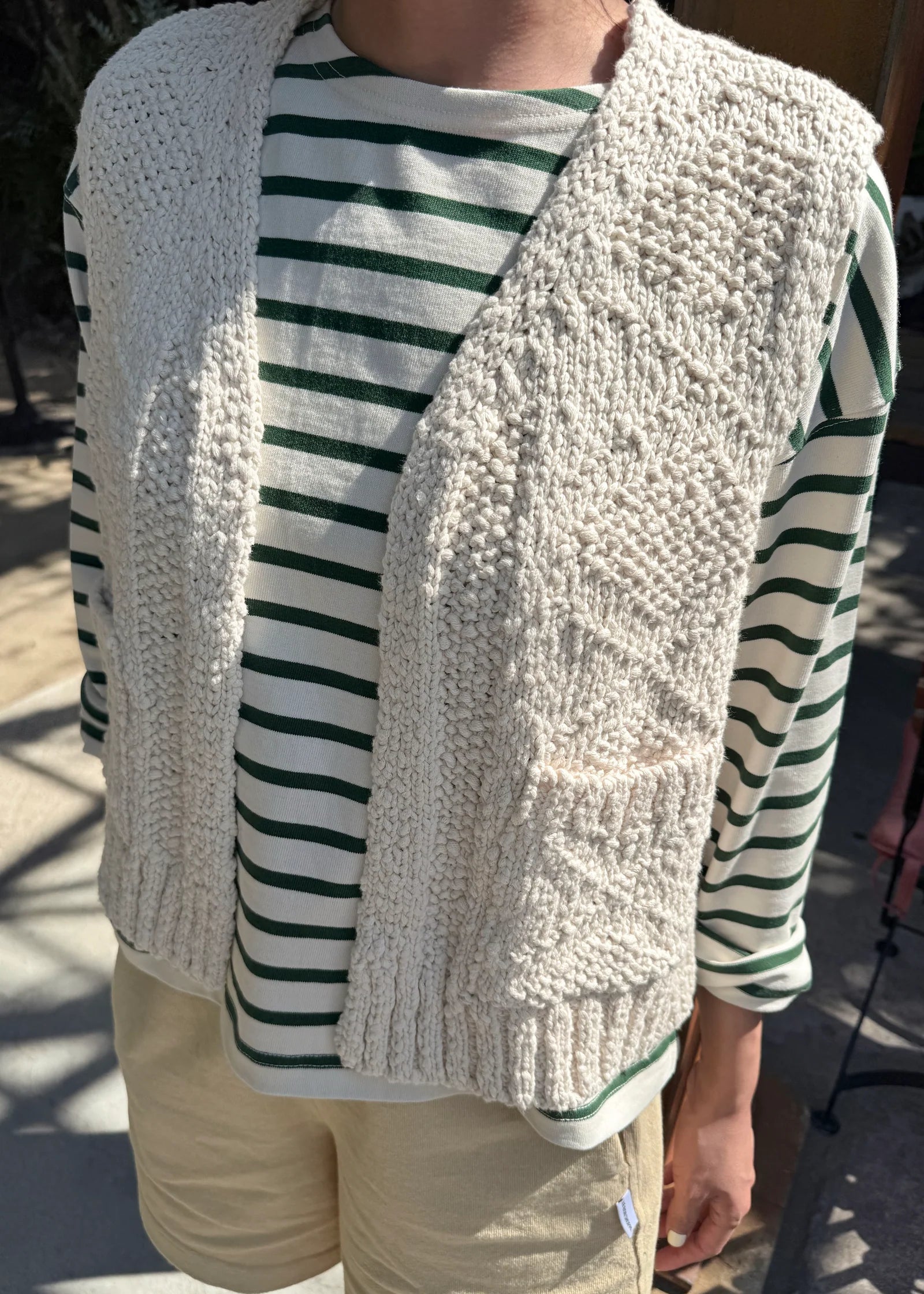 Papa Cotton Vest - Naturel