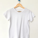 Pointelle Babe Tee - Snow White