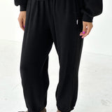 Pointelle Balloon Pants - Black