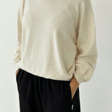 Pointelle Core Sweater - Naturel