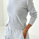 Pointelle Fundamental Tee - Icy Grey