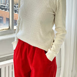 Pointelle Fundamental Tee - Naturel