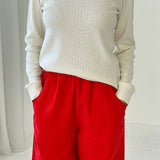 Pointelle Fundamental Tee - Naturel