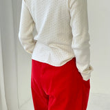 Pointelle Fundamental Tee - Naturel