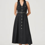 Angelica Dress - Black Sand