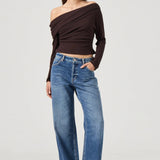 Cold Shoulder Top - Chocolate