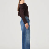 Cold Shoulder Top - Chocolate