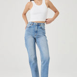 Loulou Straight Jeans - Lennon Blue