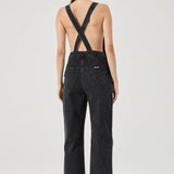 Stevie Relaxed Overalls - Black Sand