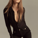 Diasy Lace Shirt - Black