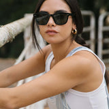 Myles Sunglasses - Recycled Black/ Green Polarized