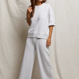 Rebecca 3/4 Sleeve Sweatshirt - Ash