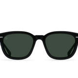 Myles Sunglasses - Recycled Black/ Green Polarized