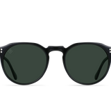 Remmy Sunglasses - Recycled Black/ Green Polarized