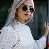Remmy Sunglasses - Champagne Crystal / Green