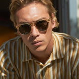 Remmy Sunglasses - Champagne Crystal / Green