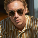 Remmy Sunglasses - Champagne Crystal / Green