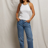 Shae Tank - White / Heather Grey