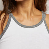 Shae Tank - White / Heather Grey