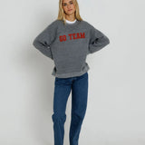 Oversized Crew Sweatshirt - Heather Grey