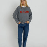 Oversized Crew Sweatshirt - Heather Grey