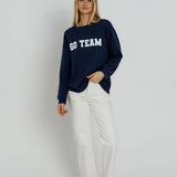 Go Team Oversized Crew - Navy