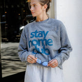 Stay Home Club Sweatshirt - Heather Grey