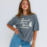 Spend More Time Outside Tee - Heather Grey