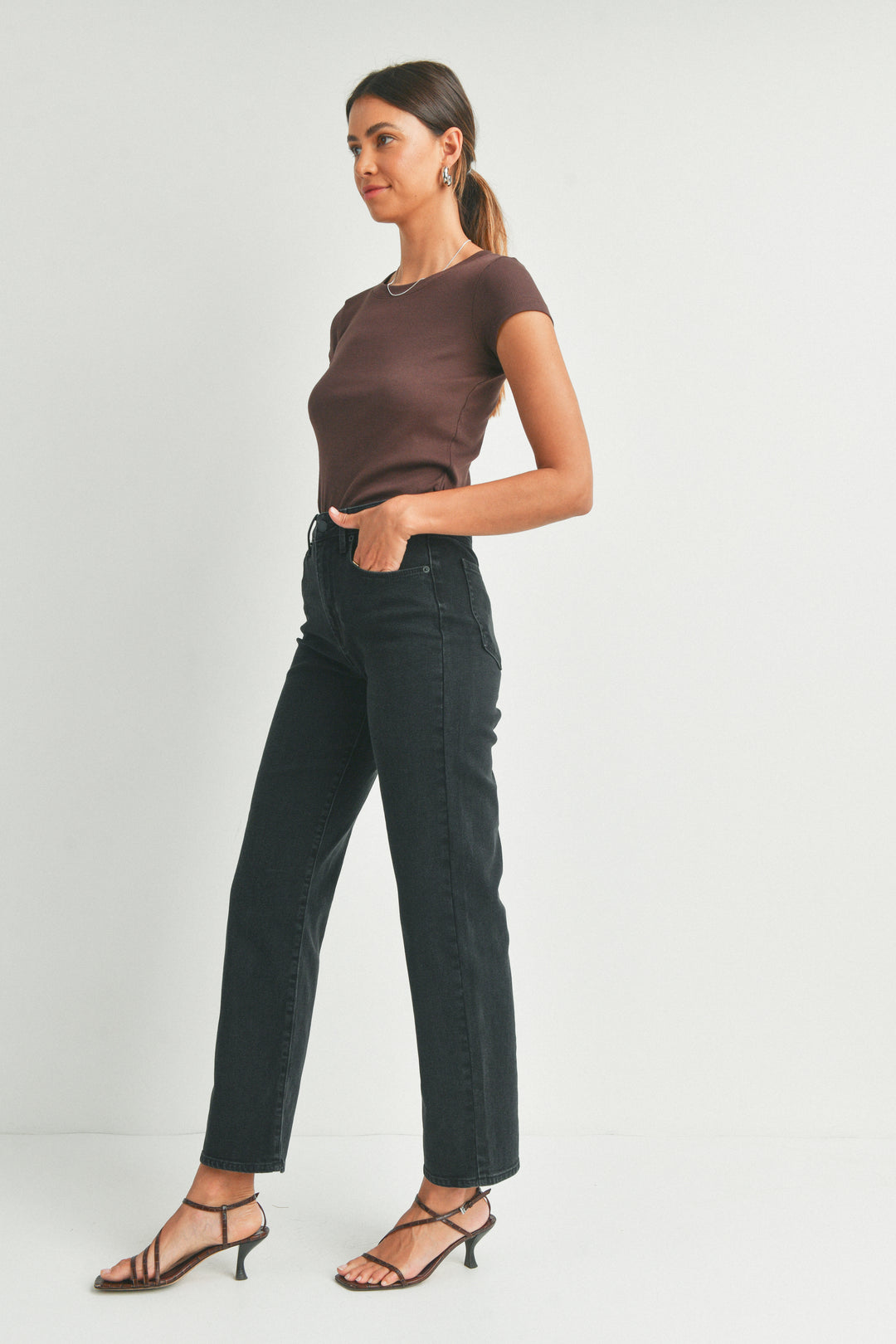 Relaxed Straight Jeans - Black