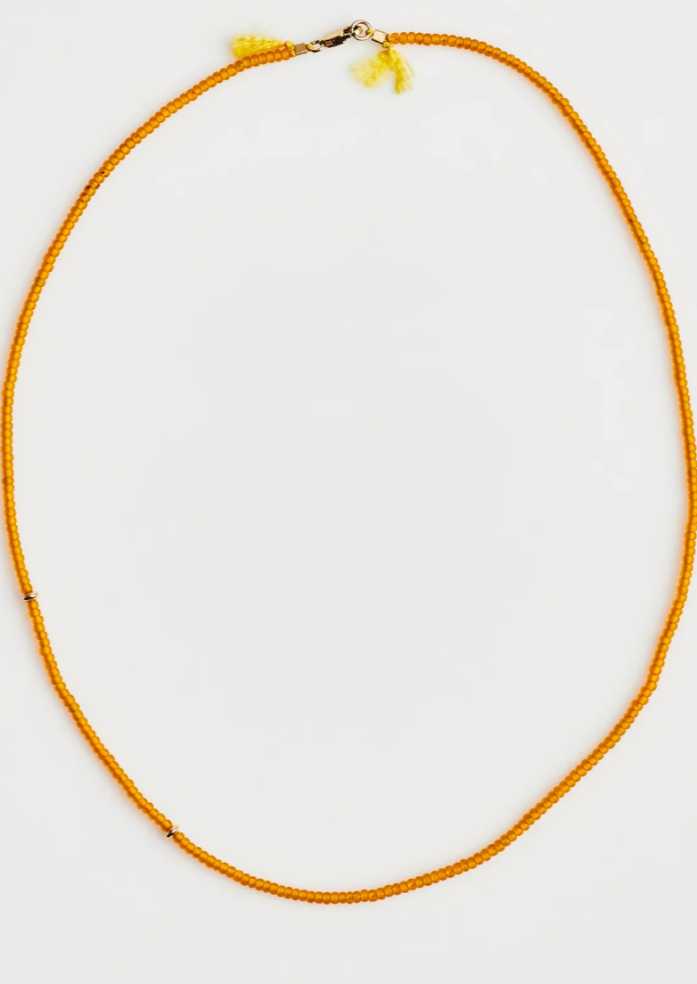 Almafi Beads Necklace - Orange