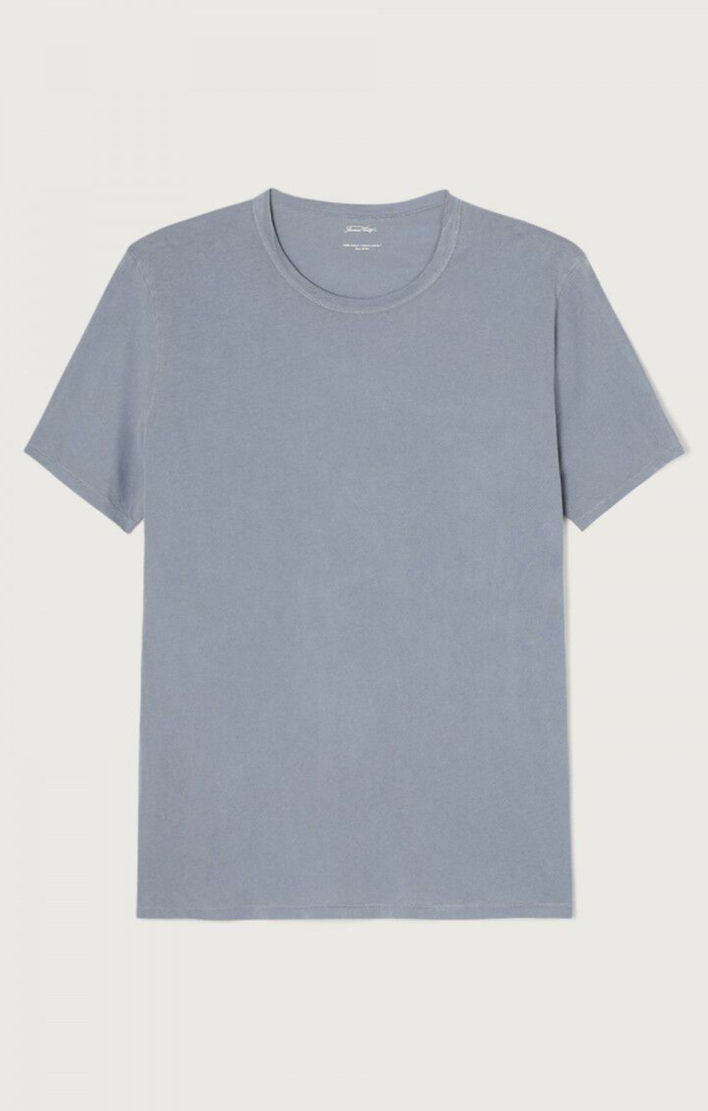 A flat lay image of the devon tee shirt in vintage blube
