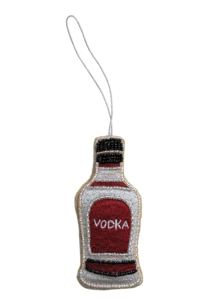 Beaded Vodka Bottle Ornament