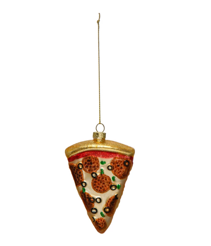 Glass Pizza Ornament