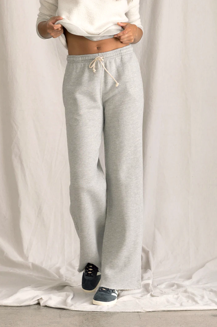 Hailey Wide Leg Lounge Pant - Grey