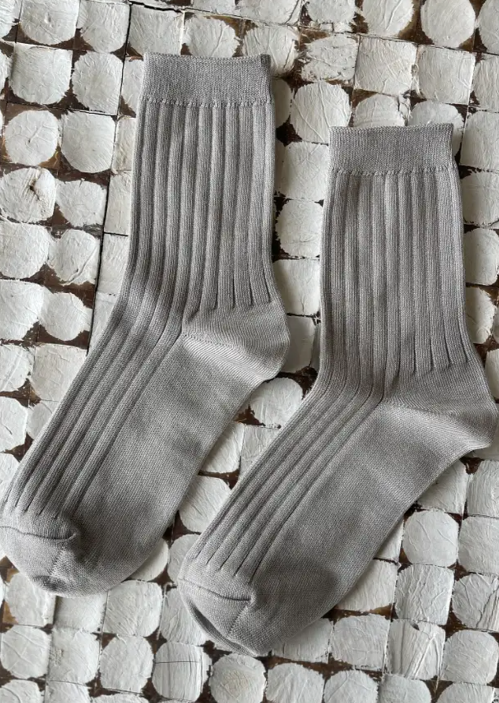 Her Socks - Mercerized Cotton - Stone