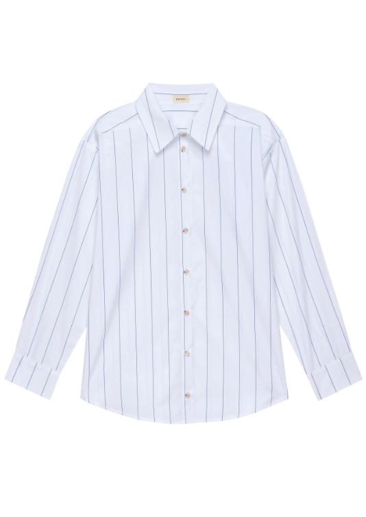 Stripe Pop Shirt - Navy Pinstripe