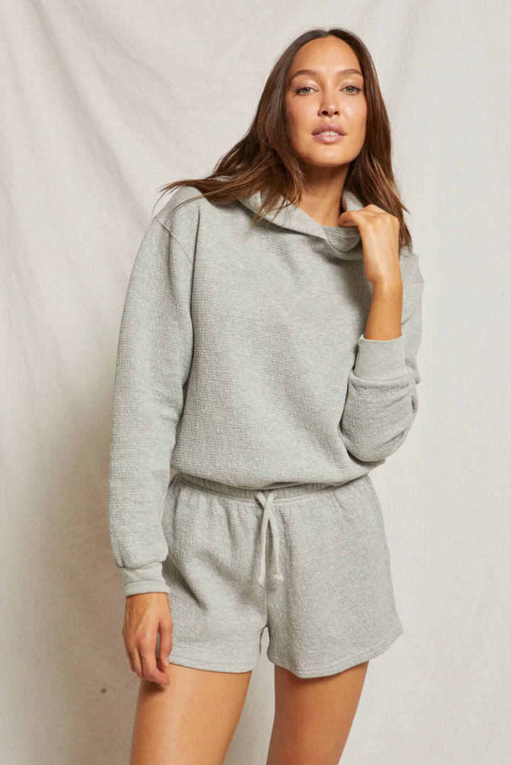 Page Thermal Quilted Hoodie - Heather Grey