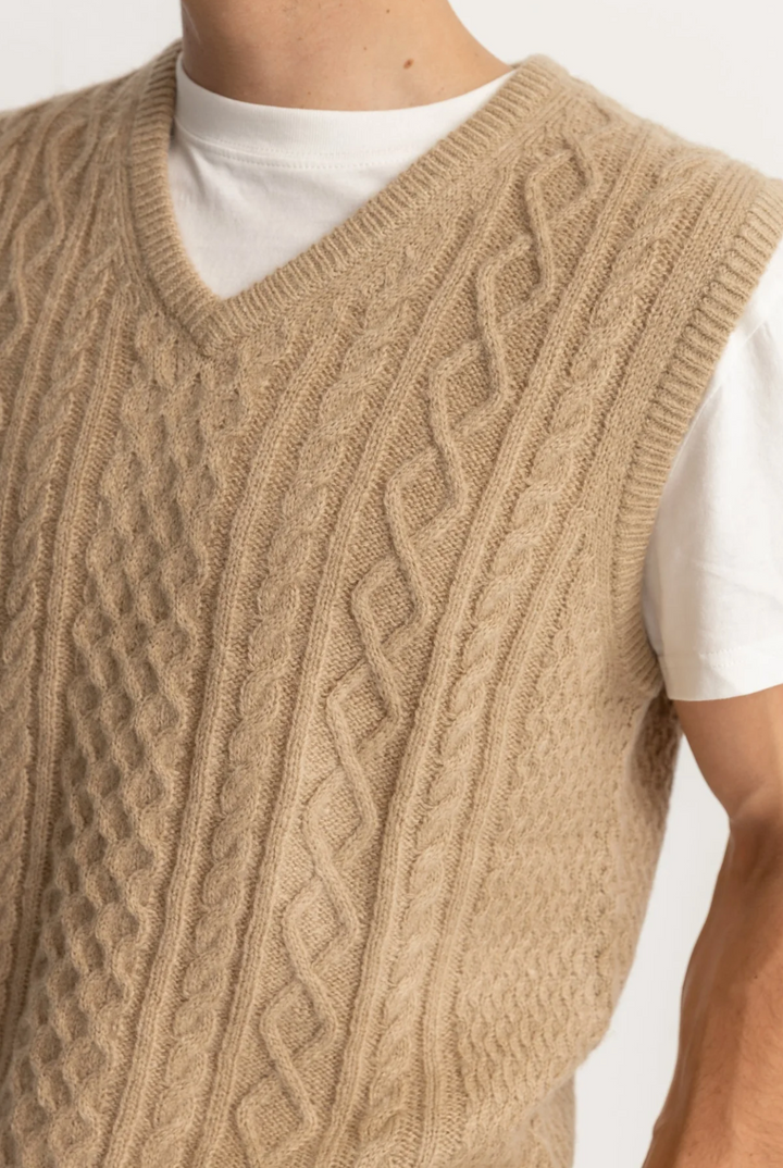 Mohair Knit Vest - Latte