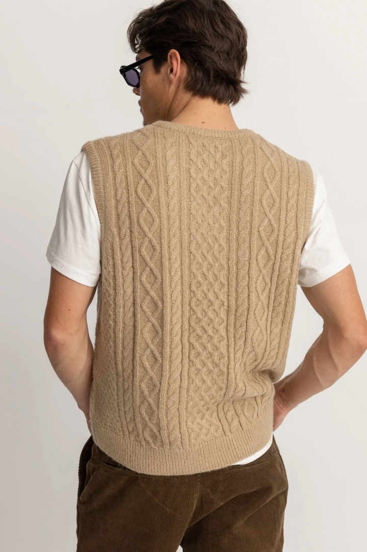 Mohair Knit Vest - Latte