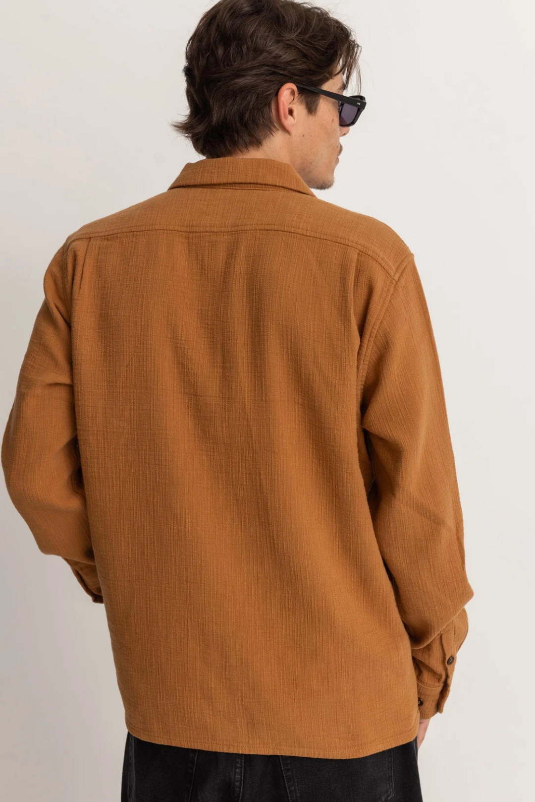 Textured Linen Shirt - Tobacco
