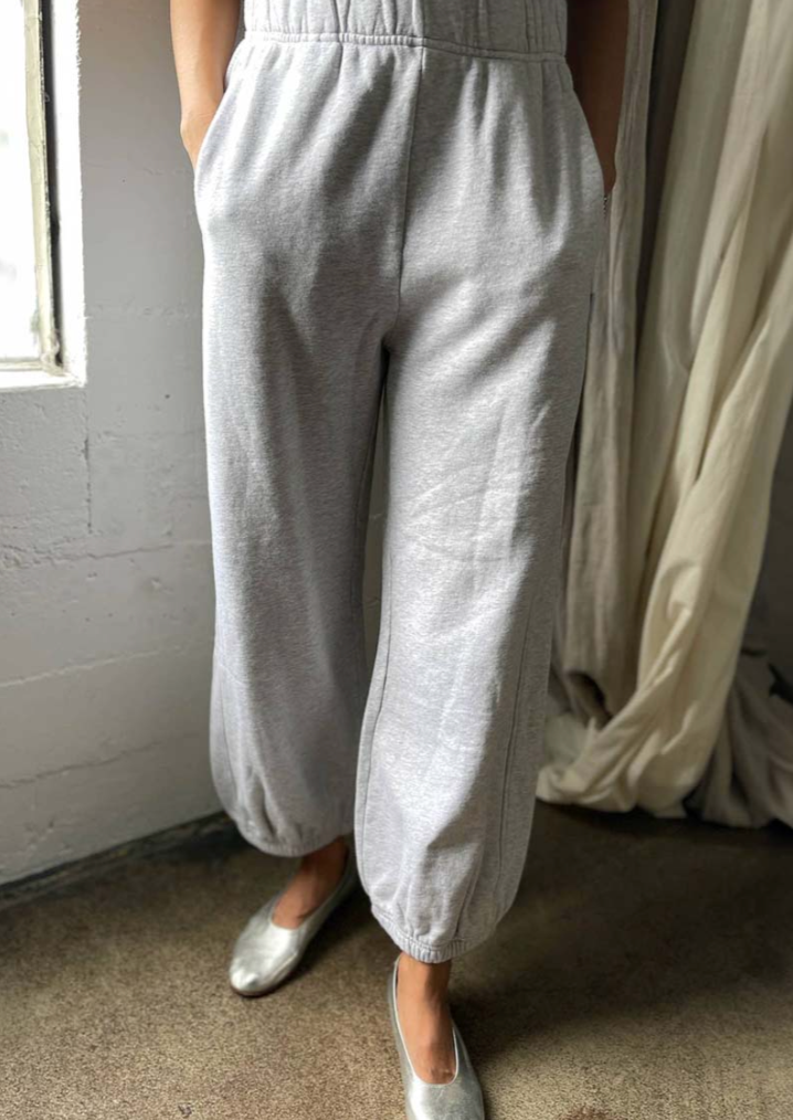 French Terry Balloon Pants - Heather Grey